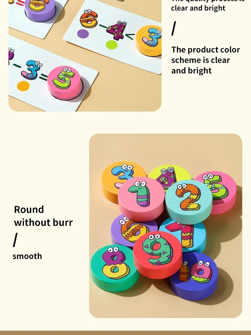 Kids learning 1-10 Numbers Counting Toy, Digital operation card, Digital Math Match Game Toys, Halloween/Christmas