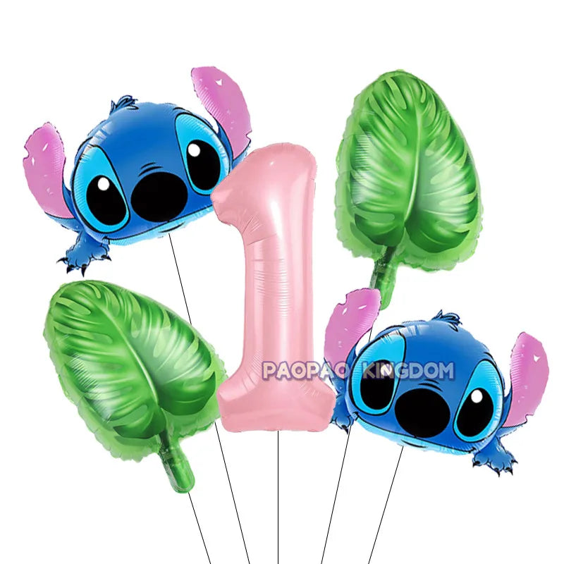 Lilo Stitch 32inch Number Foil Balloons Stitch Birthday Party Supplies Children Balloons Baby Shower Decoration Supplies