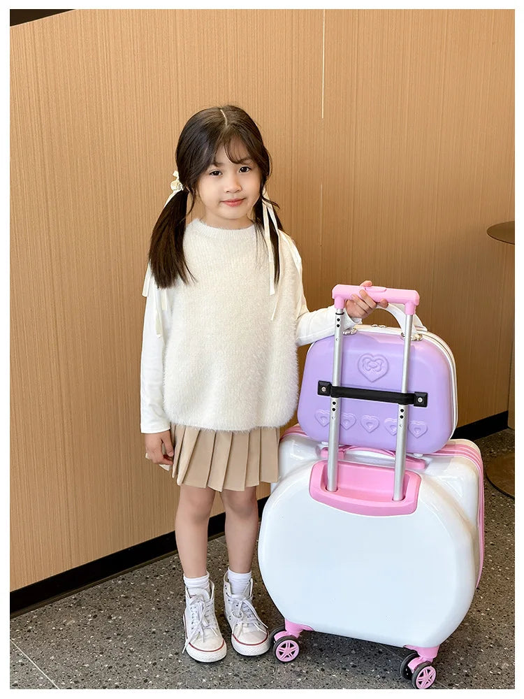 Hello Kittys Trolley Case Girls Sanrioed Universal Wheel Trolley Portable Suitcase Cartoon Travel Boarding Case Kids Toys Gift