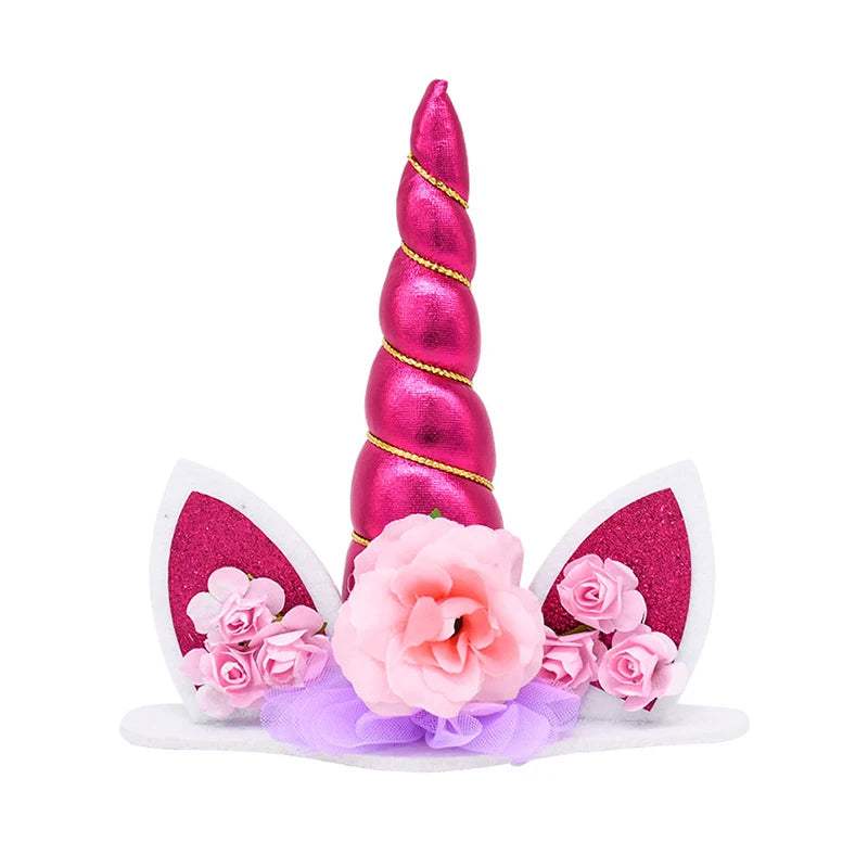 Rainbow Cake Toppers Baby Shower Girl 1st Birthday Party DIY Decoration Kid Cupcake Wrapper Wedding Unicorn Theme Party Supplies