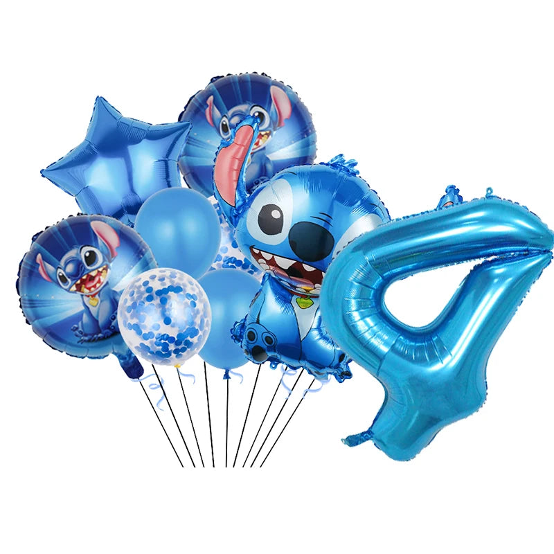 Lilo and Stitch Birthday Decorations Tableware Paper Cups Plate Napkins Cake Topper Balloons Birthday Decor Party Supplies Gift