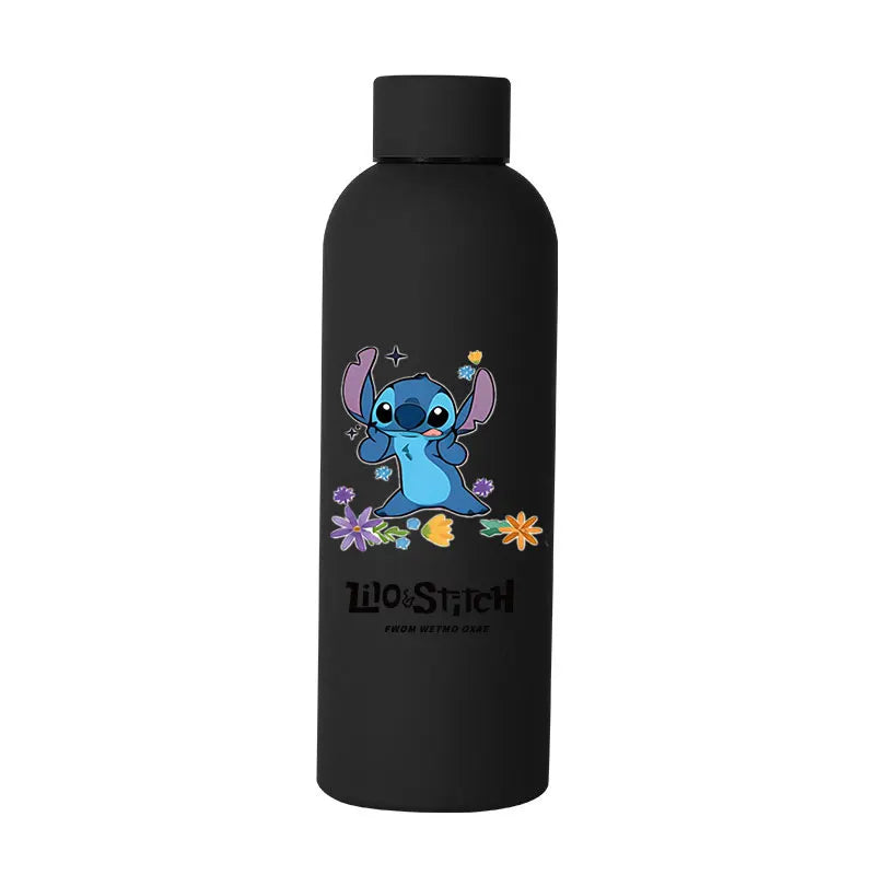 Lilo&Stitch Insulated Cup Sports Small Mouth Bottle Angel Colour Double-layer Vacuum Stainless Steel Cola Coffee Frosted Bottle