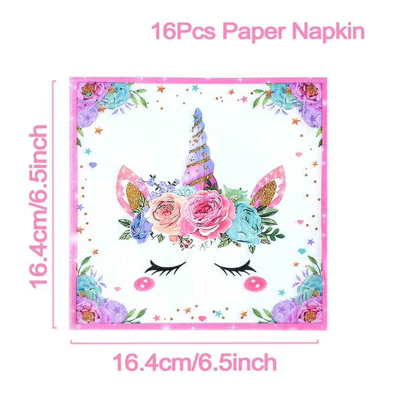 Unicorn Party Disposable Tablecloth Unicorn Birthday Party Decoration Girl Disposable Tableware Tablecloth Girls Baby Shower