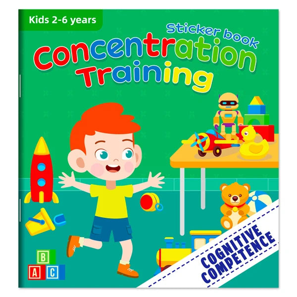 Baby Toys Sticker Book Multiple Scenarios Cartoon DIY Sticker Puzzle Educational Cognition Learning Toys for Kids Age 2-6 Gift