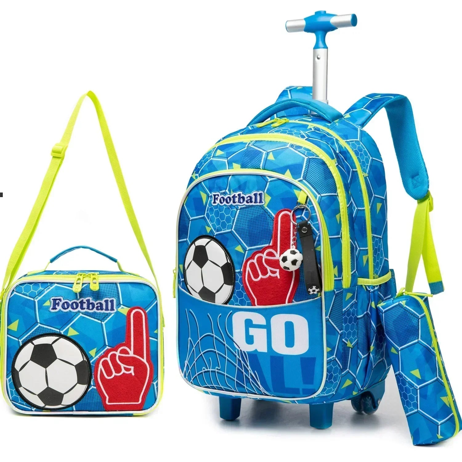 Children's School Backpack with Wheels Kids Wheeled School Bag Teenagers Bag Girls Canvas Backpack Travel Luggage Trolley Bags