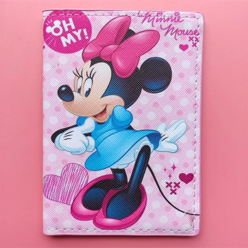 Lovely Minnie Passport Cover for Girls Travel Passport Case Leather Red Cute Passport Wallet Purse Kids Passport Holder