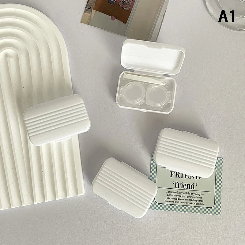 1pcs Cute Mini Contact Lenses Case Kit For Girls Travel Portable Contact Lens Box Contact Lens Storage Container