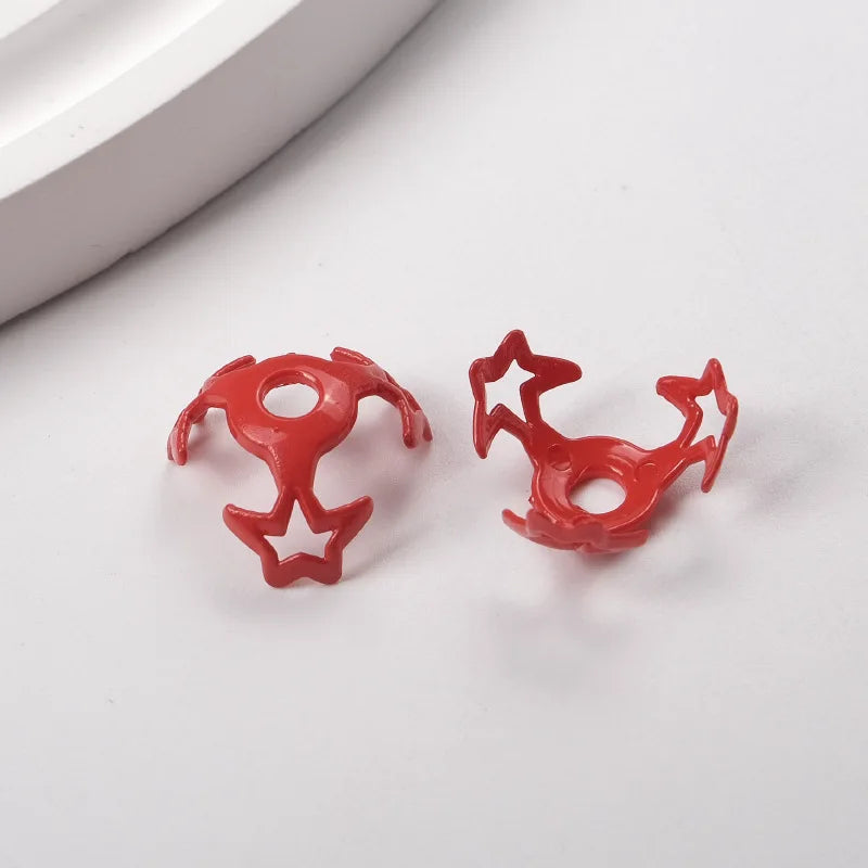 Colorful Star Round Torus Beads For Jewelry Making DIY Decorations Earrings Bracelet Necklace Charms Kids Hair Rope Accessories
