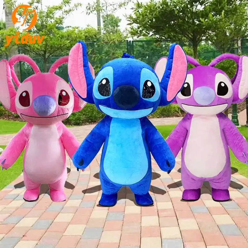 Brand New Blue Lilo & Stitch Mascot Costume Inflatable Cosplay Suits Cartoon Character 2m/2.6m Inflatable Costume For Adults
