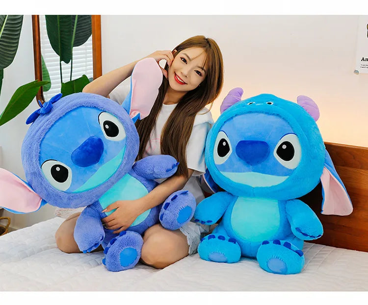 Big Size 55cm Cartoon Plush Toy Dolls Stitch Sullivan Doll Blue Stitch Kids Christmas Pillow Doll Baby Cloth Doll Ornament Gift