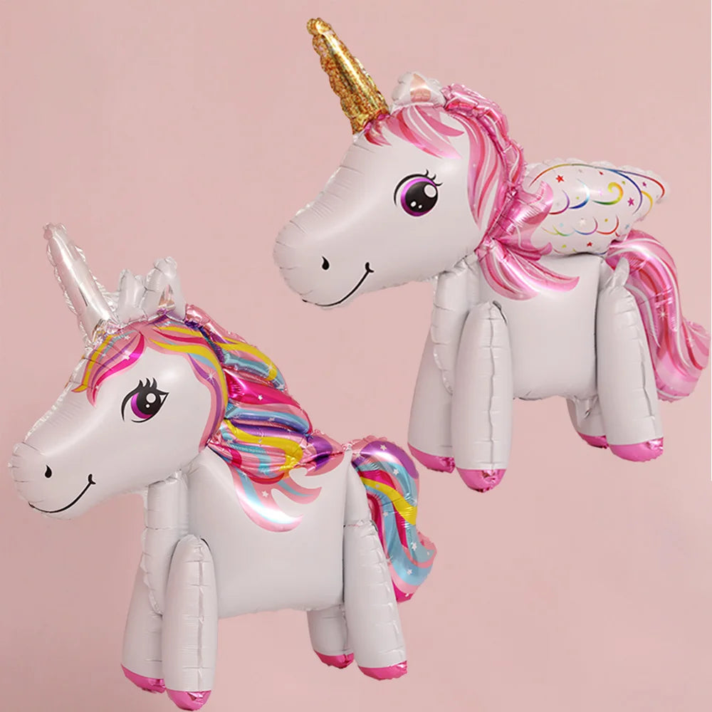 Baby Shower 3D Giant Unicorn Balloon Inflatable Rainbow Horse Balloons Kid Toy Unicorn Birthday Party Decoration Ballon Supplies