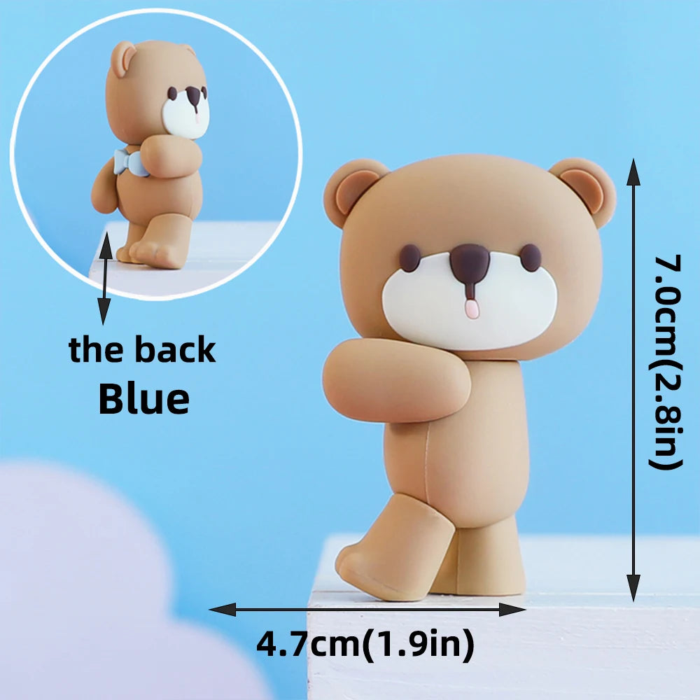 Bear Cake Toppers for Boy or Girl Baby Shower Children's Birthday Party Decoration Hot Air Balloon Cake Topper Pink Blue Green