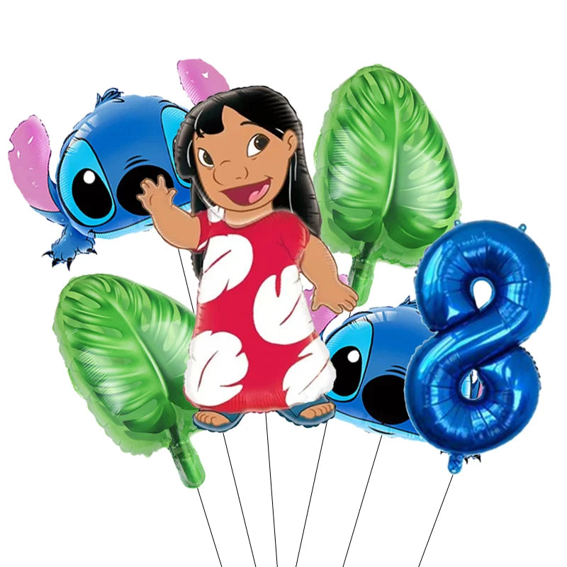 Lilo & Stitch Party Balloons Stitch Number Balloon Garland Arch Kit Baby Shower Birthday Party Decor Kids Toy Gift