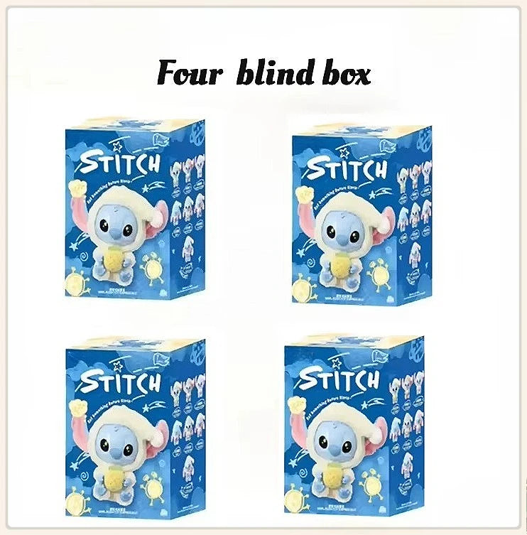 Miniso New Stitch Eat Some Thing Before Sleep Series Vinyl Blind Box Bag Pendant Cute Plush Doll Mystery Box Toy Surprise Gifts
