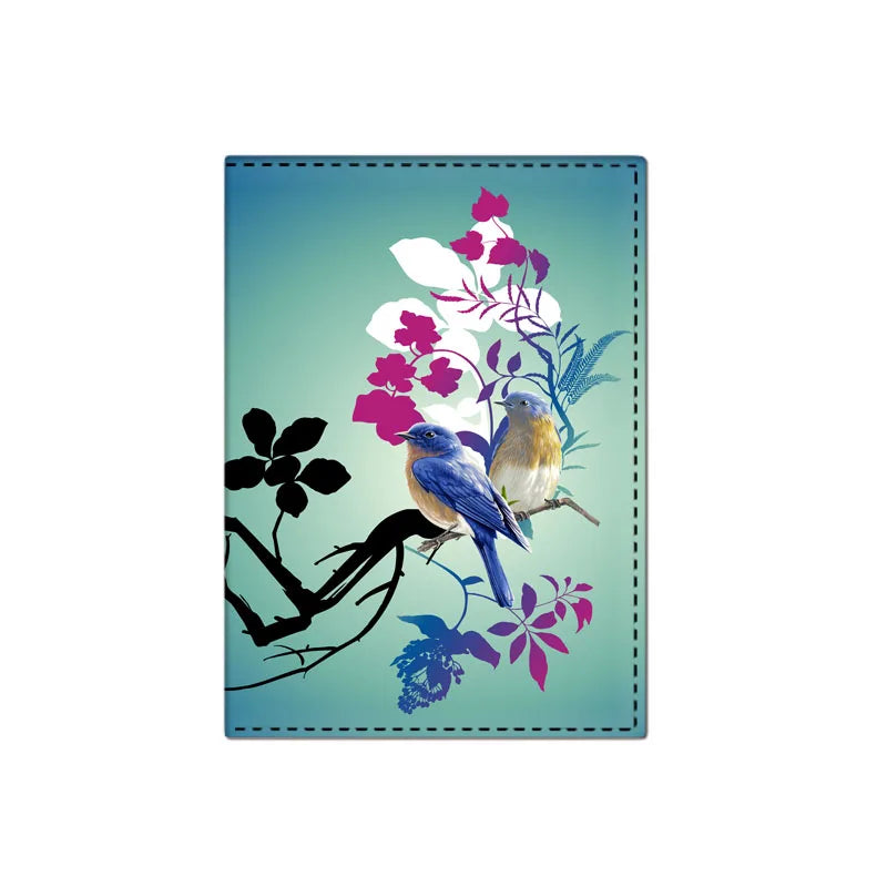 Beautiful Butterfly Passport Cover Girls Flower Travel Passport Holder PU Leather Women Credit Card Wallet Ticket Bag Passports