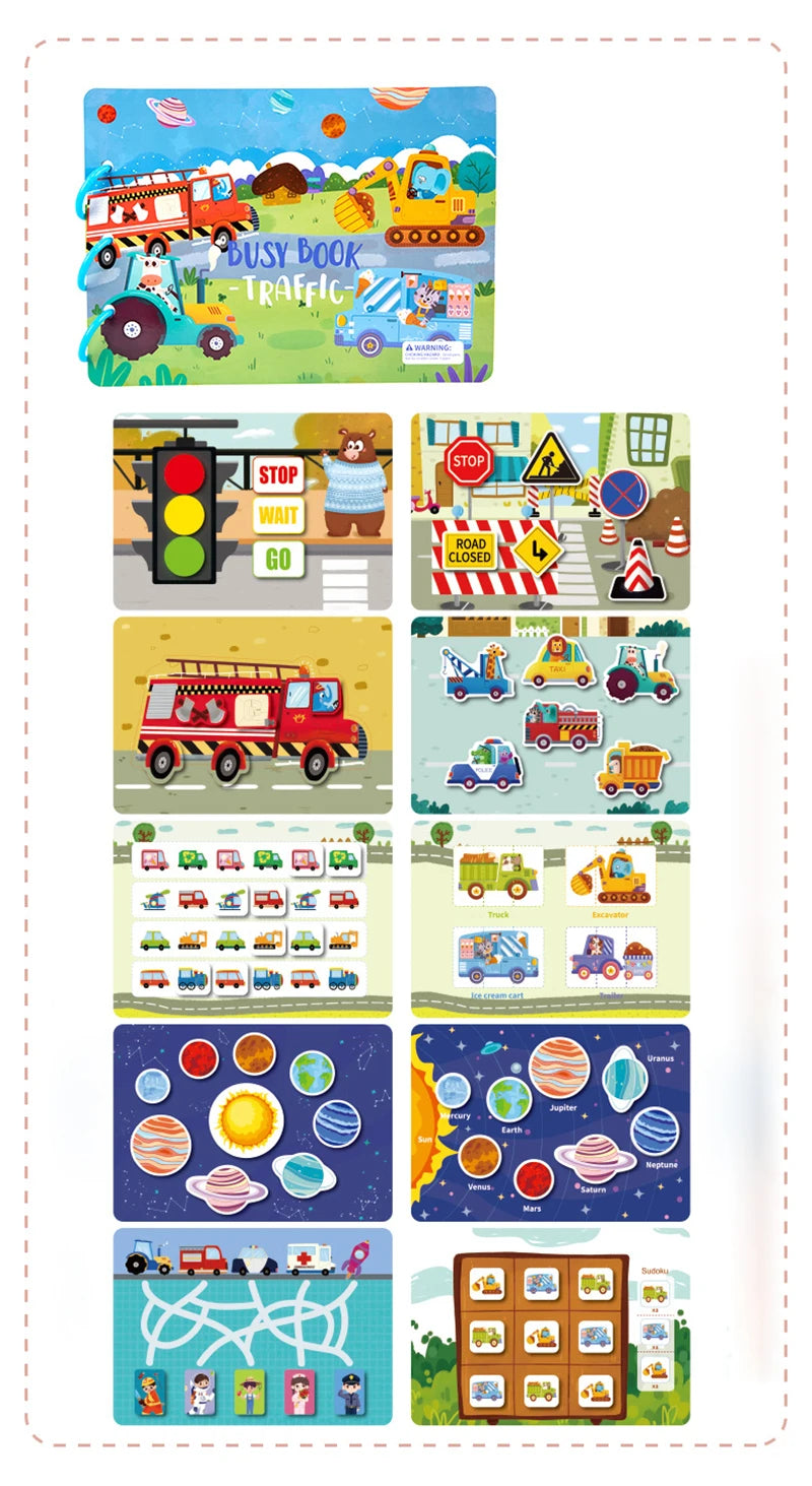 Montessori Busy Book For Kids 2 3 4 Years Preschool Kids Learning Toys Toddlers Activity Book Montessori Baby Toys Book