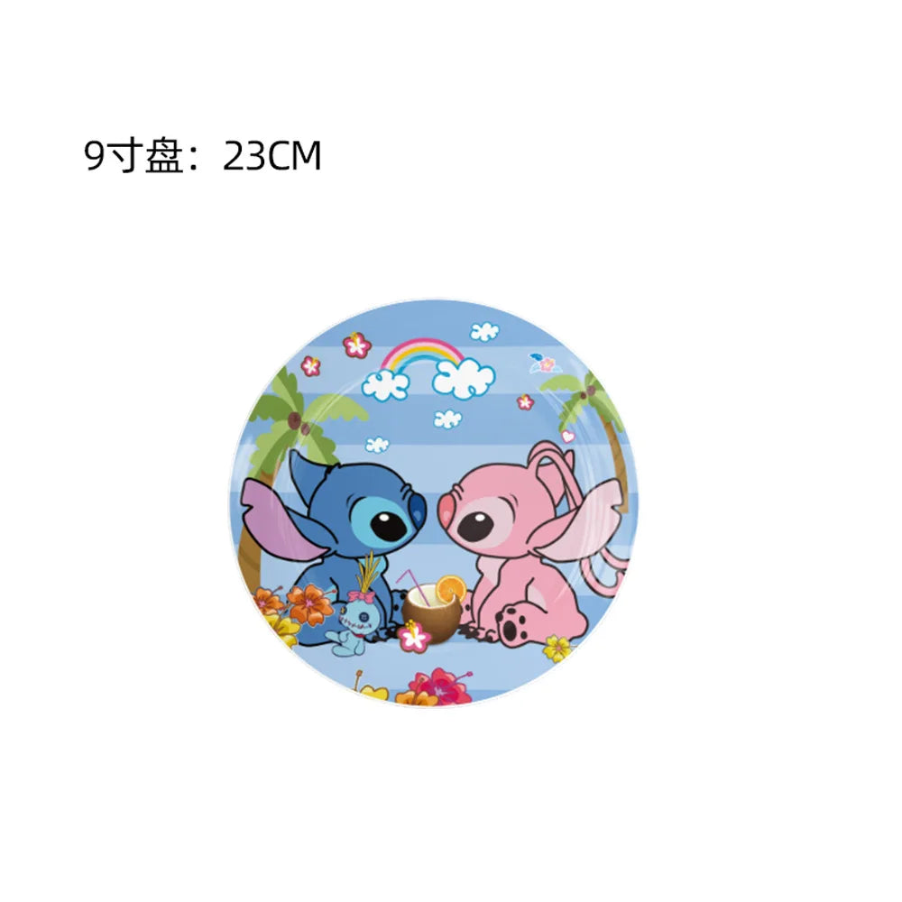 Stitch Birthday Decoration Supplies Disposable Tableware Kit Lilo and Stitch Birthday Party Cups Plates Tablecloth Supplies