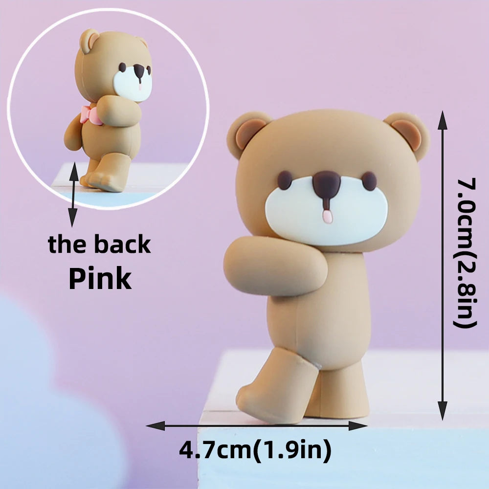 Bear Cake Toppers for Boy or Girl Baby Shower Children's Birthday Party Decoration Hot Air Balloon Cake Topper Pink Blue Green