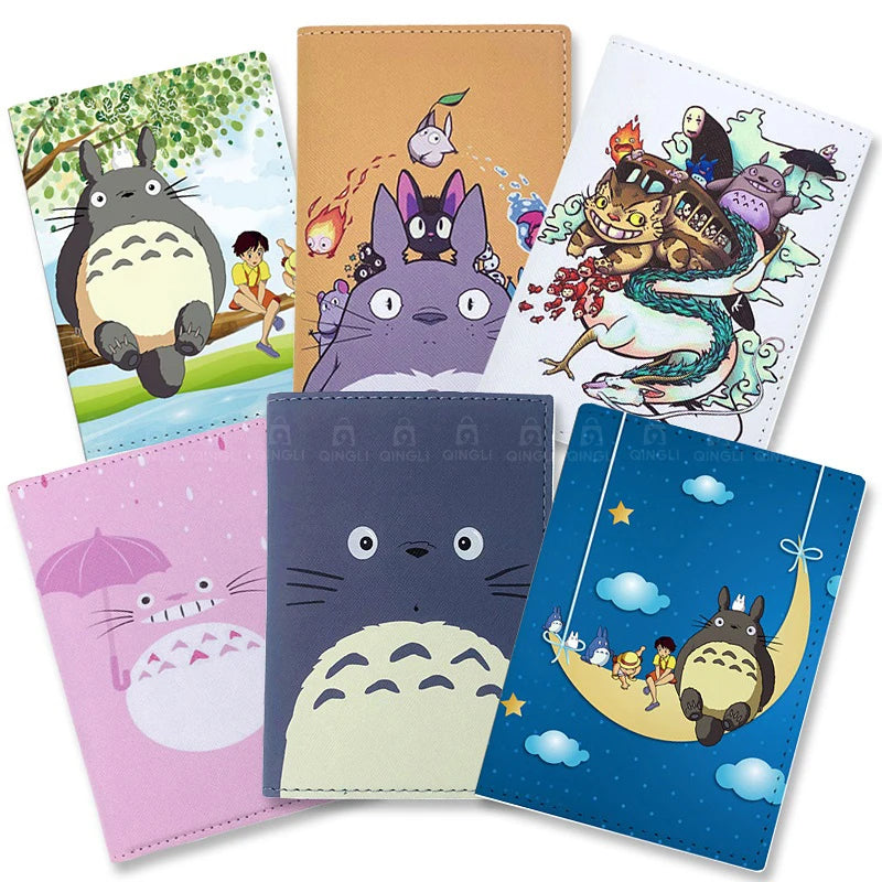 Anime Cartoon Passport Cover Women Girl ID Bank Card Address Holder Boarding Travel Accessories PU Leather Passport Case Wallet