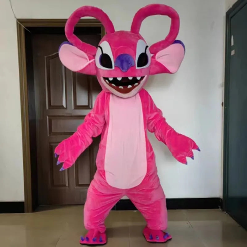 Blue Lilo & Stitch Mascot Costume Mouse Mickey Minnie Cartoon character Cosplay Advertising Fancy Dress Animal Carnival Party Su