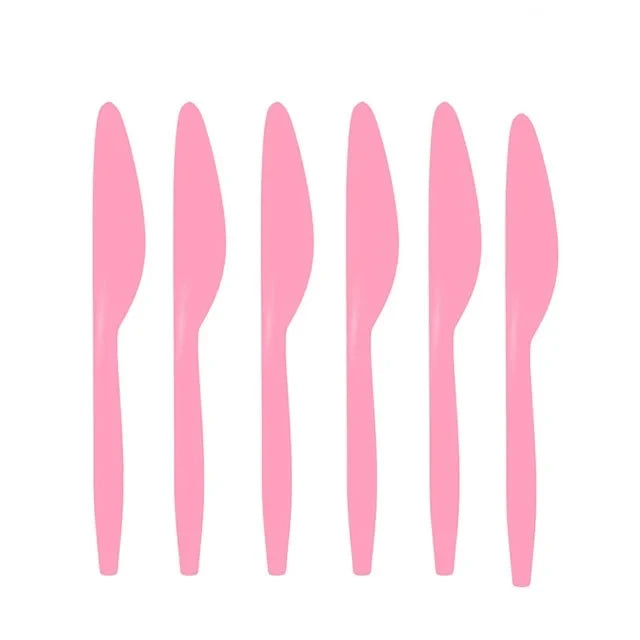 Solid Color Party Set Light Pink Tableware Paper Cup Paper Plate Tablecloth Wedding Birthday Bride Party Supplies Decorations