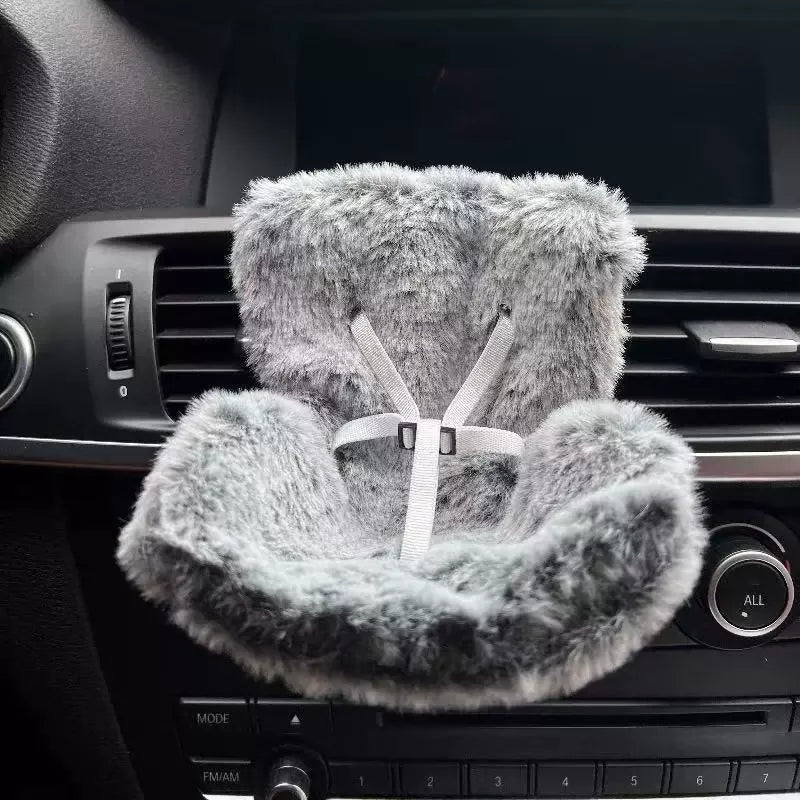 Mini Plush Safety Seat Kawaii Labubu Idol Kpop Doll Display Seat Car Air Aromatreatment Decoration Accessories