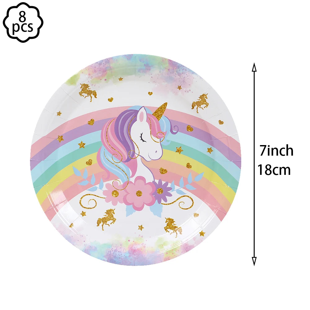 Unicorn Party Banner Garland standing Unicorn Balloon Kids girls Birthday Decoration Banner Baby Shower Unicorn party decoration