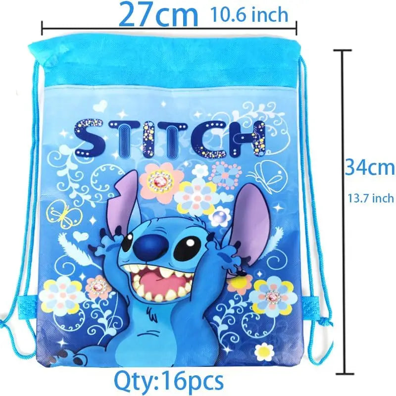 Lilo Stitch Party Gift Supplies Slapping Bracelets Reusable Drinking Straws Stamp Paper Bags Stickers Ring Birthday Party Decora