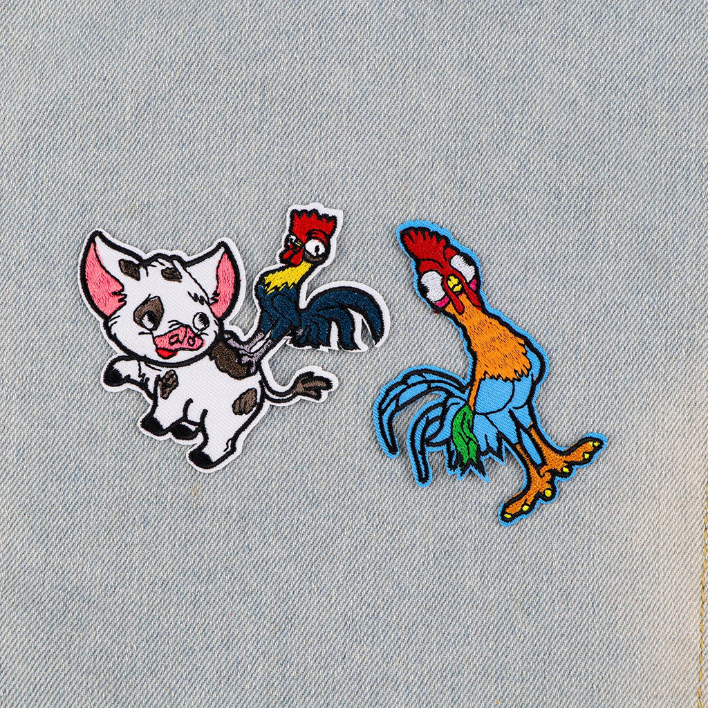 Cute Stitch Patches On Clothes Cartoon Mushu Dragon Embroidered Patches Animals Badges Iron On Patch DIY Clothing Accessories