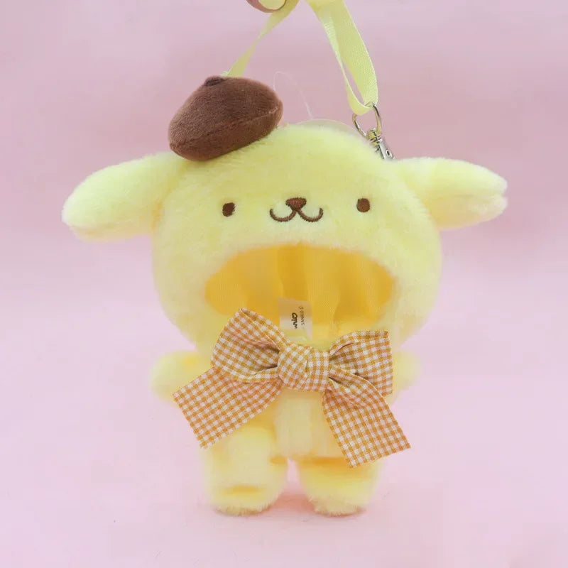 Sanrio Doll Clothes Head Covering Kawaii Anime Hello Kitty Kuromi Melody Cinnamoroll Clothing Cute Labubu Plush Clothes Gift