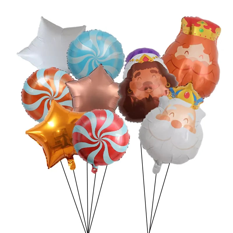 3pcs king heard balloons cartoon king foil ball for happy birthday party baby shower decoration kids toys Helium Air Globos