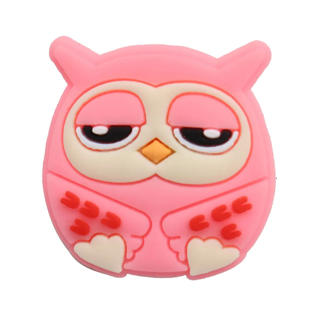 1Pcs PVC Hair Dryer Strawberry Cupcake Kids Shoe Charms Umbrella Crown Pink Series Buckle Clog Accessories Fit X-mas Gift