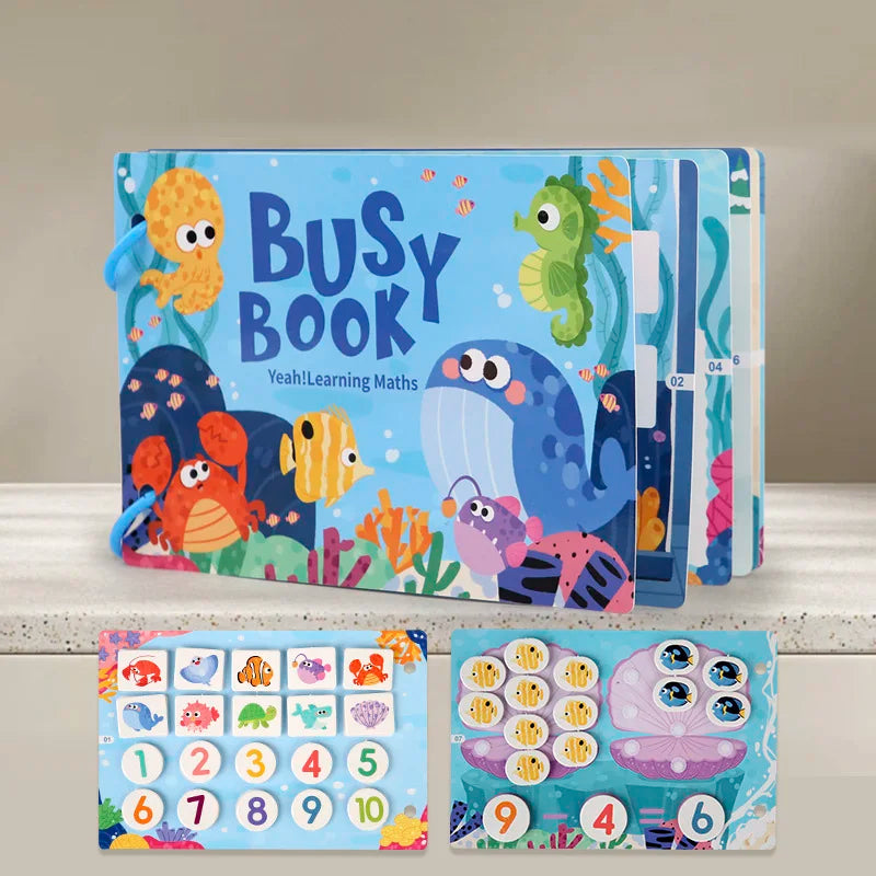 Montessori Children Busy Book My First Quiet Book Paste Early Learning Education Toys Children Matching Game For Kids 2 3 Years
