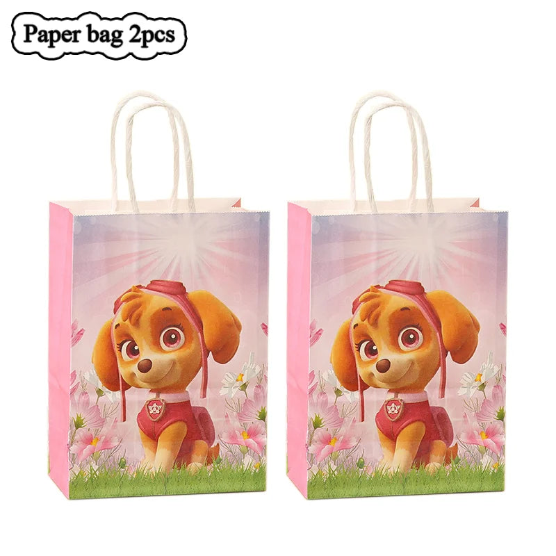 New Paw Patrol Birthday Decoration Dogs Skye Disposable Tableware Cup Plate Tablecloth Baby Shower Kids Girl Boy Party Supplies