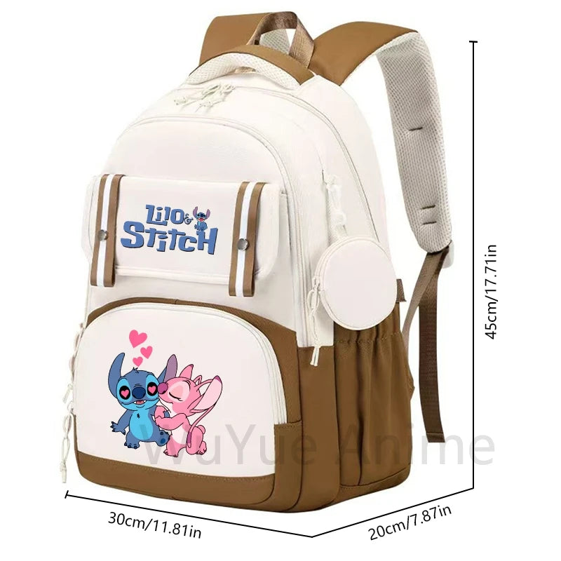 Anime Lilo Stitch Backpack Large Capacity Bookbag for Boy Girl Men Women Leisure Waterproof Laptop Travel Bag Kid Gift Mochila