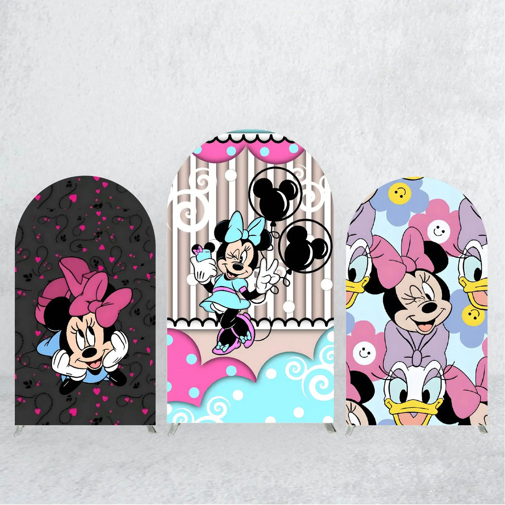 Lilo and Stitch Backdrops Arch Cover Elastic Fabric Kids Birthday Party Custom Decoration Supplies Photo Background Banner Props