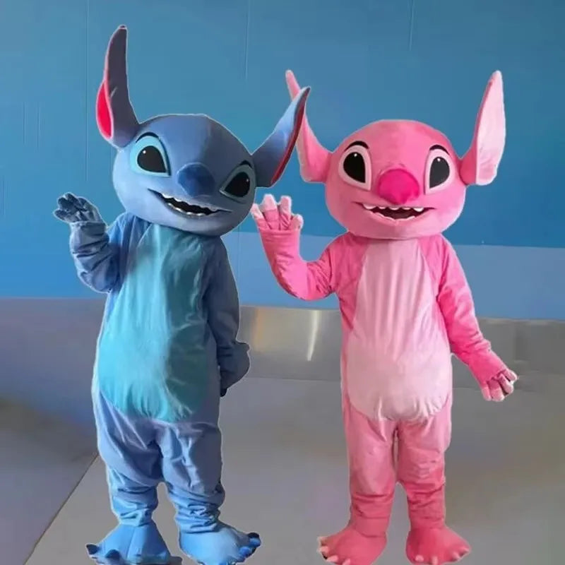 Blue Lilo & Stitch Mascot Costume Mouse Mickey Minnie Cartoon character Cosplay Advertising Fancy Dress Animal Carnival Party Su