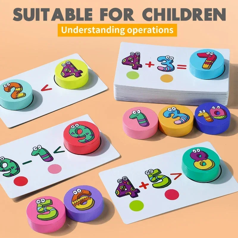 Kids learning 1-10 Numbers Counting Toy, Digital operation card, Digital Math Match Game Toys, Halloween/Christmas