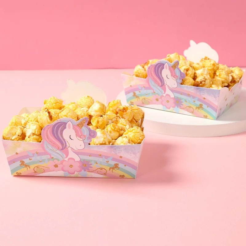 Unicorn Snack Boxes Rainbow Unicorn Birthday Party Decoration Wedding Girls Birthday Party Supplies  Baby Shower Decoration