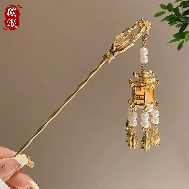 Chinese Style Tassel Hair Clip For Women Hair Stick Pins Flower Handmade Hairpins Charm Jewelry Accessories Hair Ornaments 머리핀
