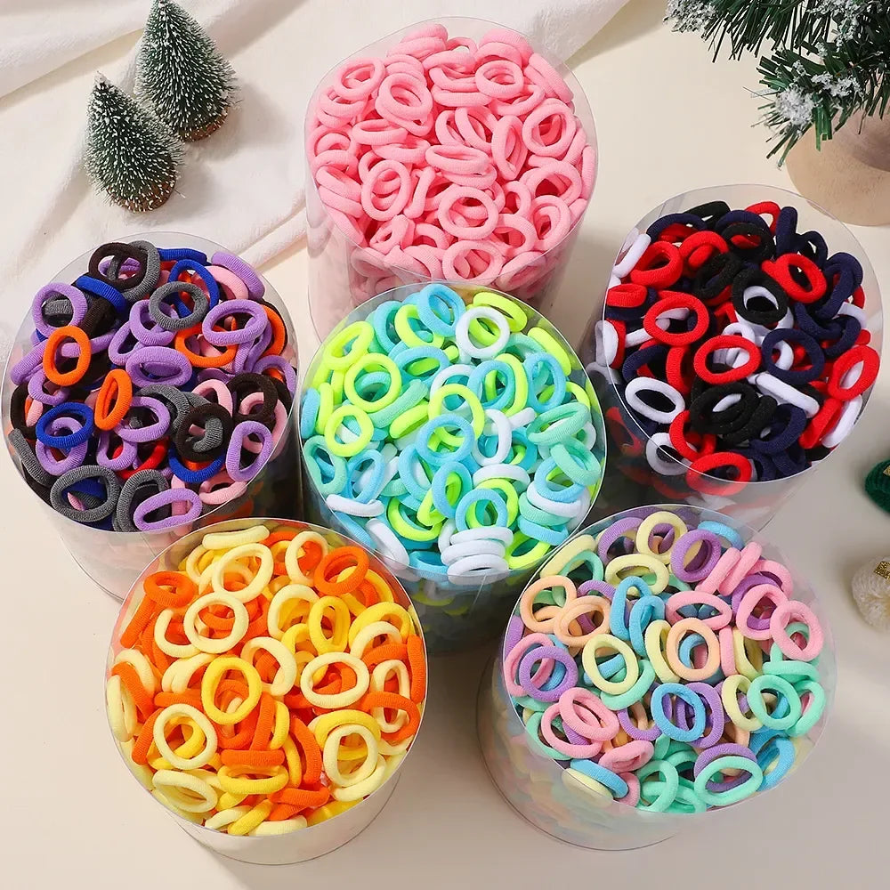 50/100/300pcs Kids Elastic Hair Bands Girls Sweets Scrunchie Rubber Band for Children Hair Ties Headband Baby Hair Accessories
