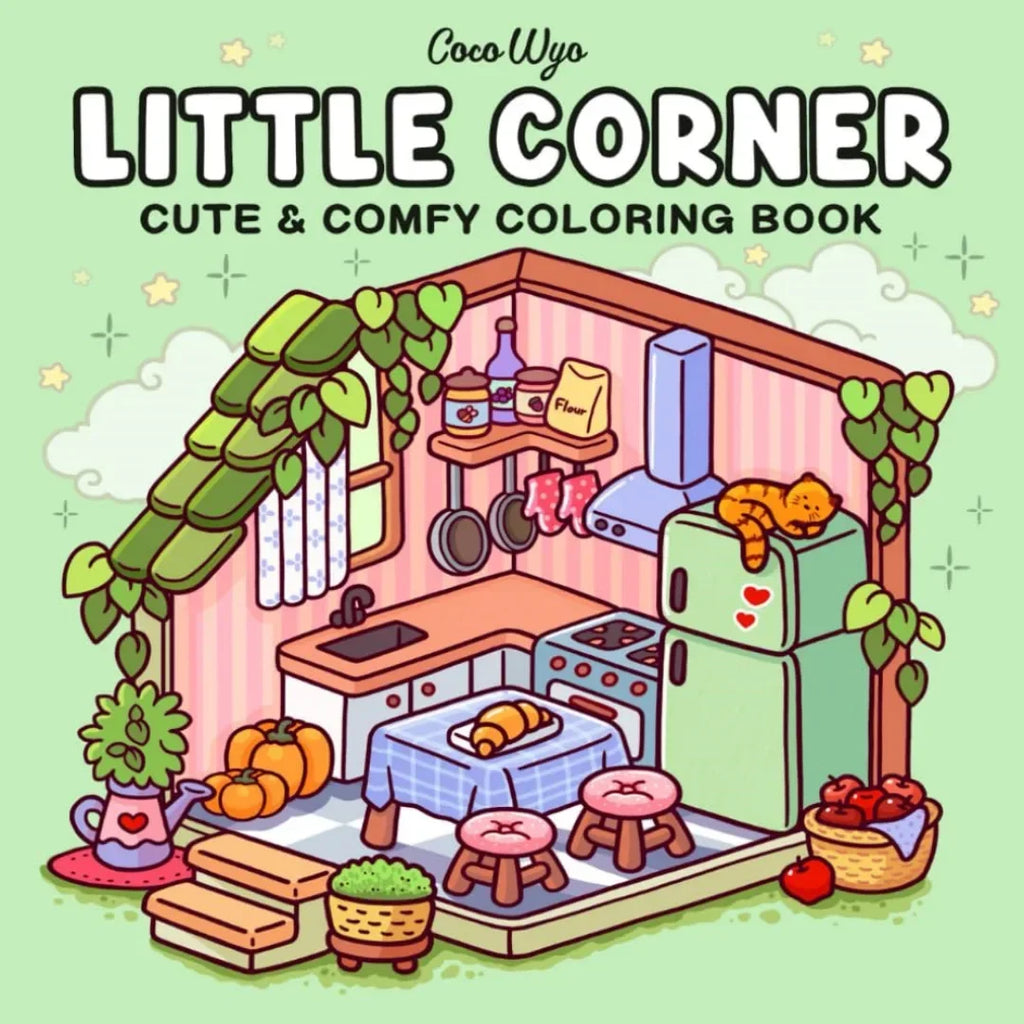 A cute coloring book suitable for children and teenagers, equipped with a cute kitchen series, suitable for relaxing both body a