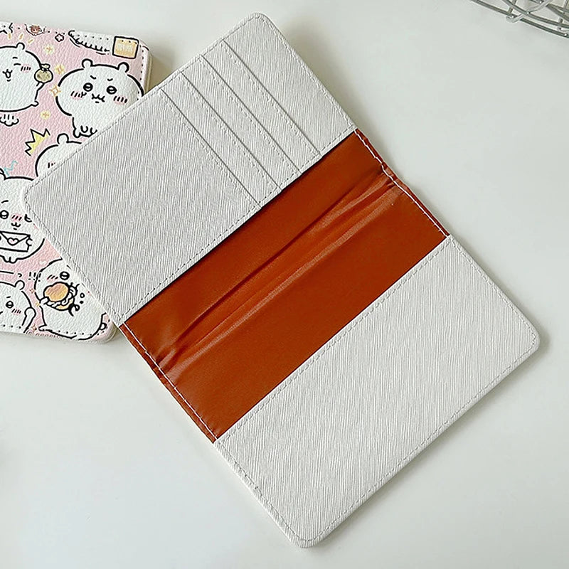 Cute Panda Passport Cover Girl Cartoon Pink Bear Bank Credit Card Passport Holder Case Women Travel Accessories Passport Wallet