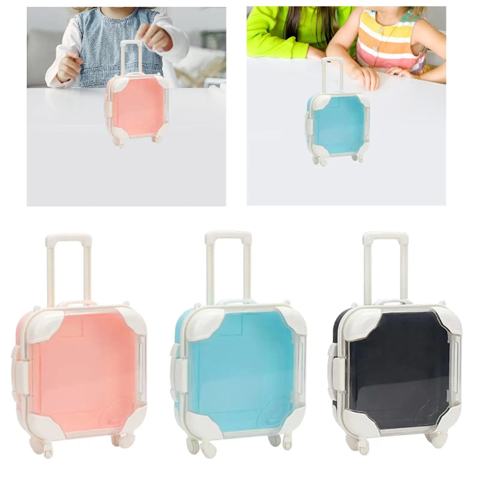 Doll Suitcases Box Cute Doll Travel Luggage for Party Favor Boys Girls Kids