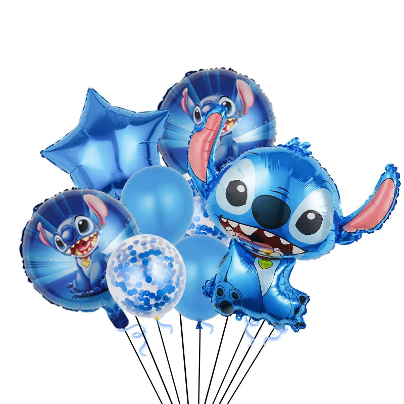 Stitch Birthday Party Decorations Tableware Cups Plates Tablecloth for Kids Foil Balloon Backdrop Lilo and Stitch Party Favors