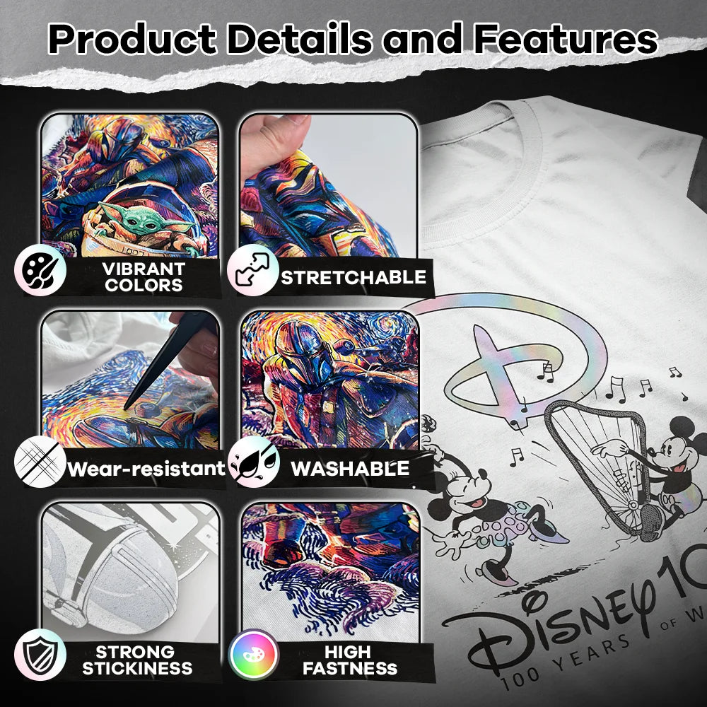 Dad Squad King Lion Toy Story Mickey Stitch Happy Father's Day Iron on Picture on Clothes Strong viscosity Diy Craft