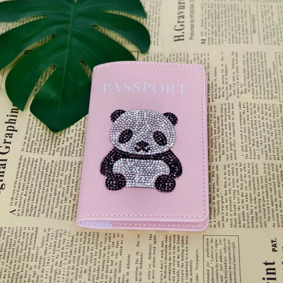 1 Piece Butterfly Star Rhinestones Passport Cover Case Holder Wallet Card Holder Fashion Travel Accessories for Women or Girls