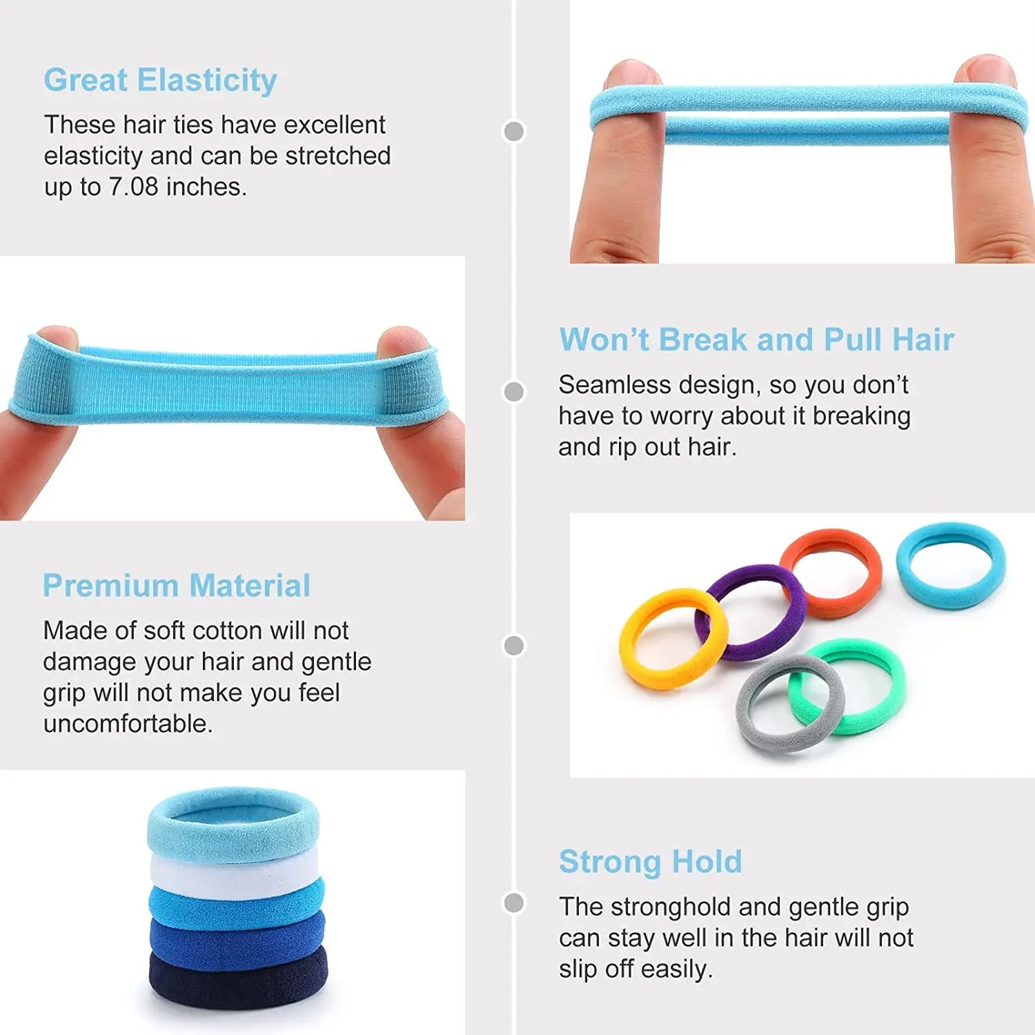 50Pcs/Set Girls Colorful Nylon Elastic Hair Bands Women Rubber Bands Headband Scrunchie Kids Ponytail Holder Hair Accessories