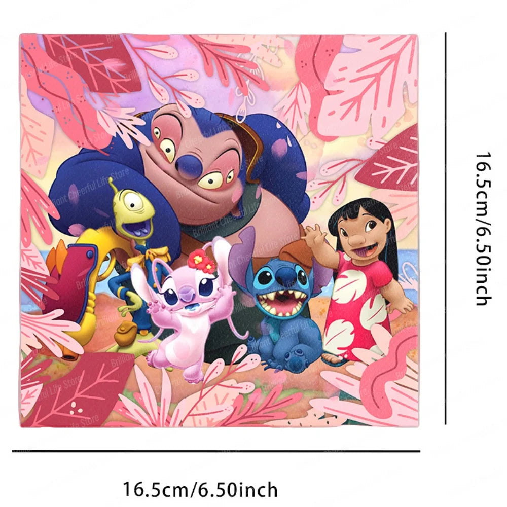 Lilo & Stitch Party Print Napkins Stitch Angle Theme Dinner Napkin Tissue for Baby Shower Kids Boy Girl Birthday Party Supplies