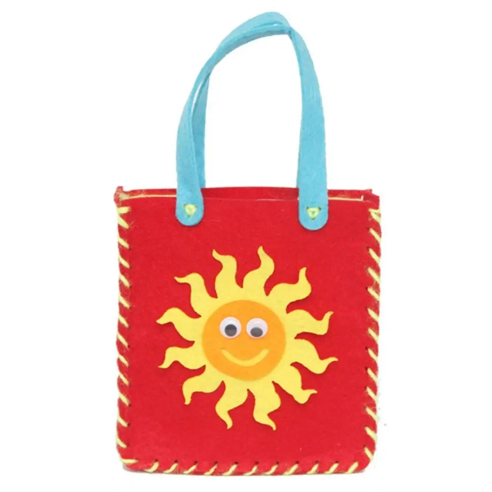 Non-Woven Fabric DIY Handbag Children Craft Toy Mini Bag Non-woven Cloth Colorful Handmade Bag Cartoon Animal Children Handbags